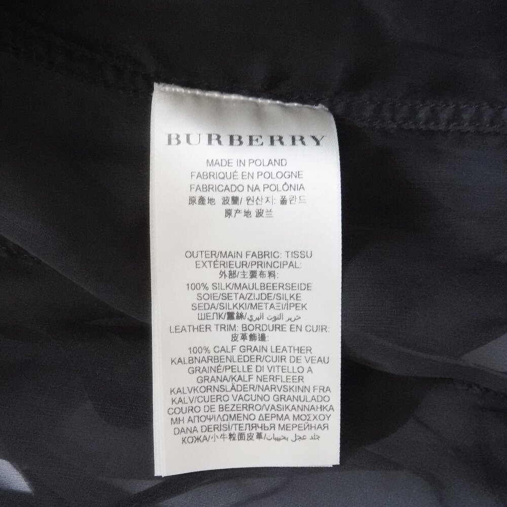 NWT BURBERRY BLACK SILK SHEER TRENCH COAT - Picture 14 of 15